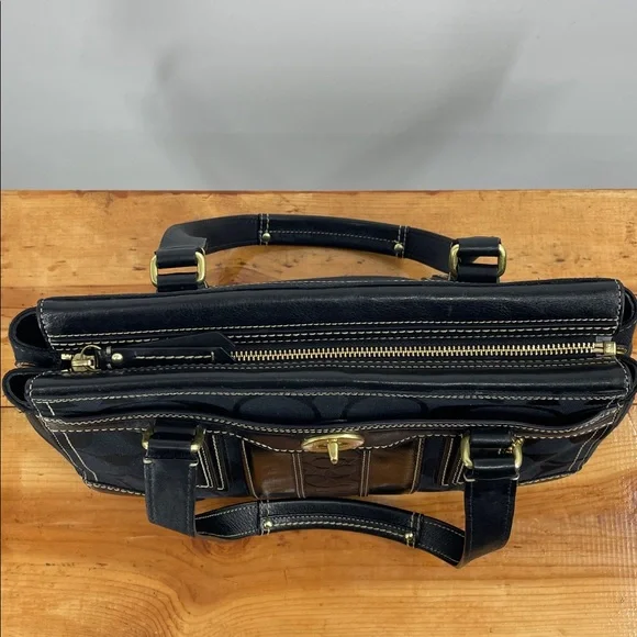 Coach y2k black Signature Hamptons Satchel bag - Picture 4 of 11